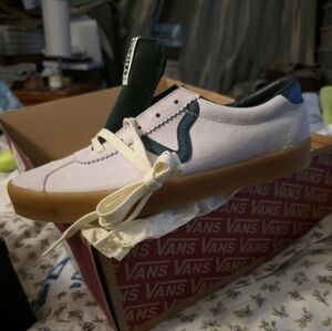 Vans  White and Green Sneakers